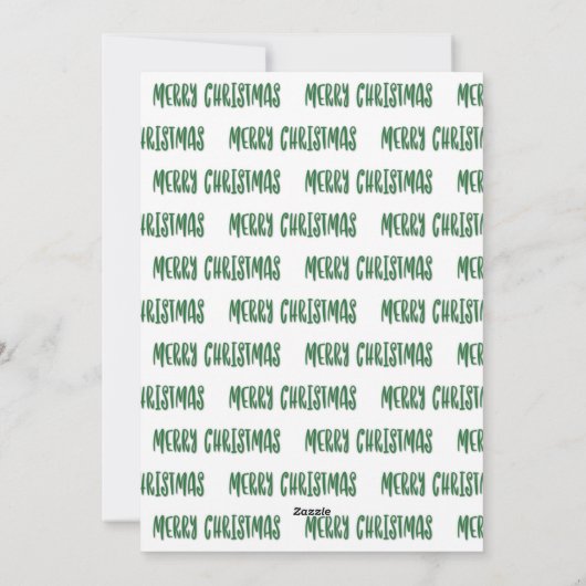 pretkerst in groen script feestdagenkaart (Achterkant)