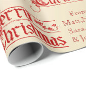  pretkerst met aangepaste naam cadeaupapier (Rol Hoek)