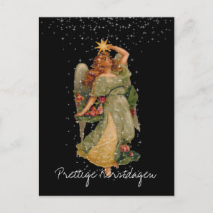 PretKersttige dag Angel Stars Night Briefkaart