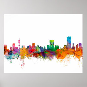 Pretoria South Africa Skyline Poster
