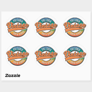 Pretoria Zuid-Afrika vintage logo Ronde Sticker