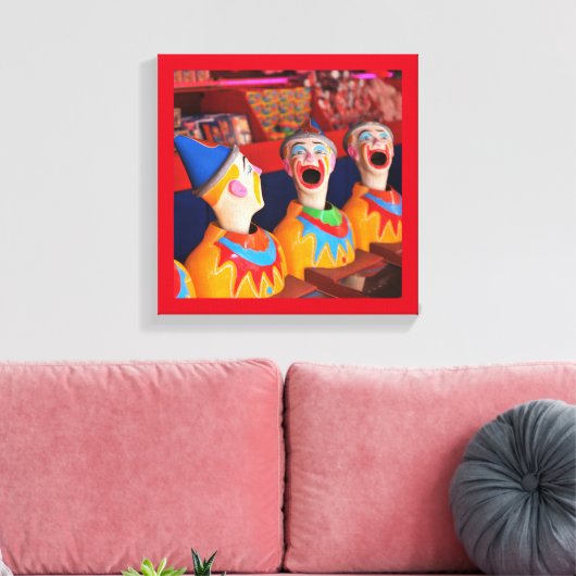 Pretpark Clown Water Game Canvas (Insitu (Woonkamer))