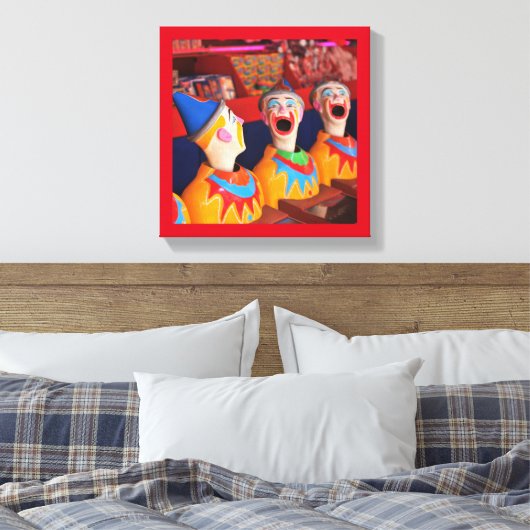 Pretpark Clown Water Game Canvas (Insitu (Slaapkamer))