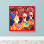 Pretpark Clown Water Game Canvas (Insitu (Houten vloer))