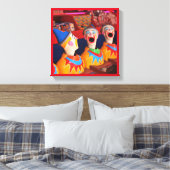 Pretpark Clown Water Game Canvas (Insitu (Slaapkamer))