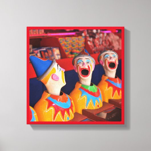 Pretpark Clown Water Game Canvas (Voorkant)
