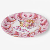 Pretpark Gepersonaliseerd Roze Papieren Bordje (Gekanteld)