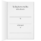 Prêtre à l'autel Carte d'offerte de la messe catho (Intérieur (Droit))