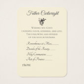 Prêtre catholique Bouquet spirituel Vierge Marie (Dos)