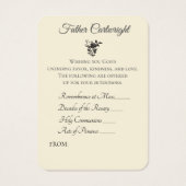 Prêtre catholique Bouquet spirituel Vierge Marie (Dos)