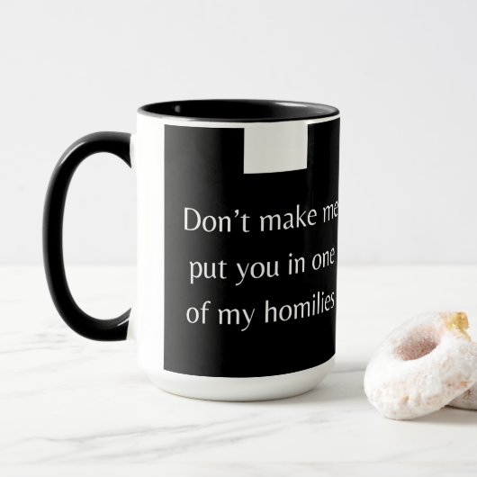 Prêtre ou diacre Homily Mug (Avec donut)