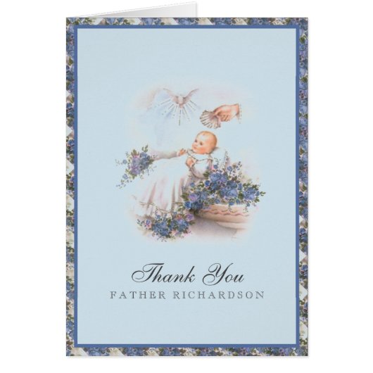 Prêtre Remerciement Baptême Bébé  (Devant)