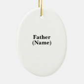 Prêtre tenant Chalice Ornement de Noël (Dos)