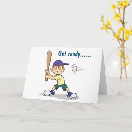 PRÊTS À S'AMUSER HEUREUX **9ème** CARTE D'ANNIVERS (Fleur jaune)