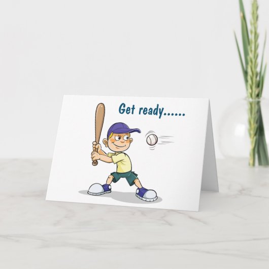 PRÊTS À S'AMUSER HEUREUX **9ème** CARTE D'ANNIVERS (Devant)