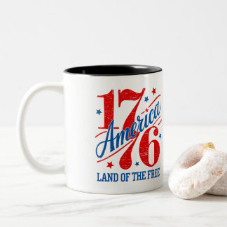 Prettig 250-jarig jubileum Amerika Tweekleurige Koffiemok