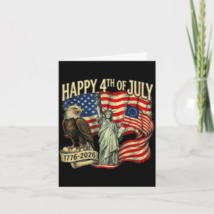 Prettig 4 juli 1776 2026 adelaar patriottischPrett Kaart