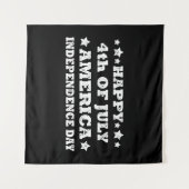 Prettig 4 juli Amerika Wandkleed (Voorkant (horizontaal))