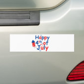 Prettig 4 juli bumpersticker (Op auto)