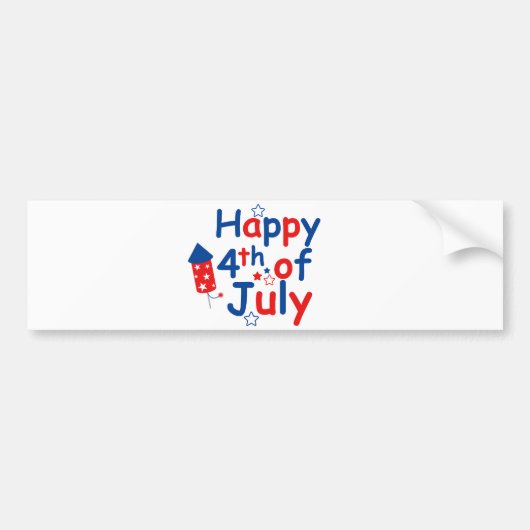 Prettig 4 juli bumpersticker (Voorkant)