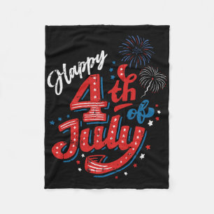 Prettig 4 juli Coole Onafhankelijkheidsdag Patriot Fleece Deken
