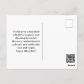 Prettig 4 juli familie ansichtkaart briefkaart (Achterkant)