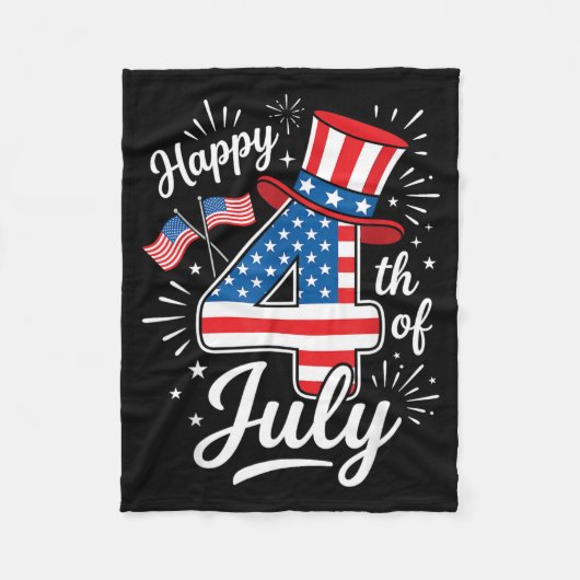 Prettig 4 juli fleece deken (Voorkant)