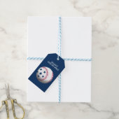 Prettig 4 juli honkbal cadeaulabel (Met Touw)