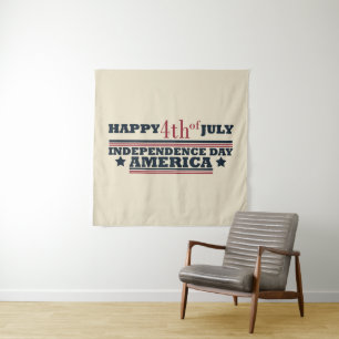 Prettig 4 juli onafhankelijkheidsdag Amerika Wandkleed