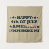 Prettig 4 juli onafhankelijkheidsdag Amerika Wandkleed (Voorkant)