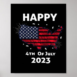 Prettig 4 juli Onafhankelijkheidsdag Poster