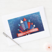 Prettig 4 juli  rechthoekige sticker (Envelop)