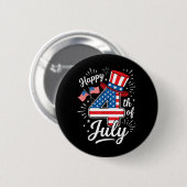 Prettig 4 juli ronde button 5,7 cm (Voorkant /achterkant)