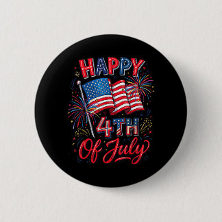 Prettig 4 juli ronde button 5,7 cm