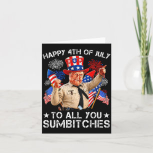 Prettig 4 juli voor gekke vrienden Patriotistische Kaart