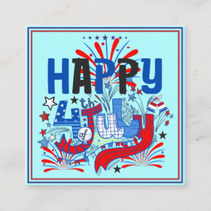 Prettig 4 juli Vuurwerk USA-63261 Informatiekaartje