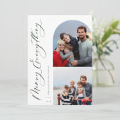 Prettig Alles 2 Foto Familie Feestdagenkaart (Staand voorkant)