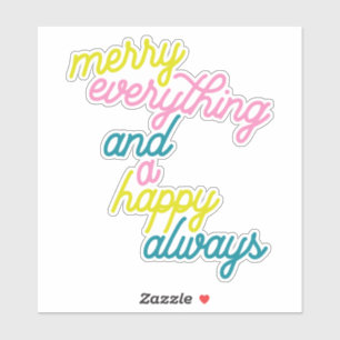 Prettig Alles Gelukkig Altijd Mint Roze Vakantie S Sticker