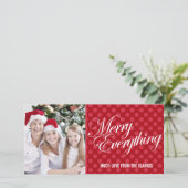 Prettig Alles Rood Stippen Foto Groet Feestdagenkaart (Staand voorkant)