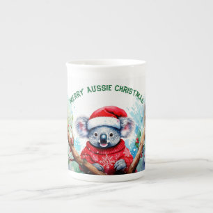 Prettig Australisch Kerst Koala Porselein Kop