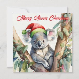 Prettig Australisch Kerstmis Koala Feestdagenkaart