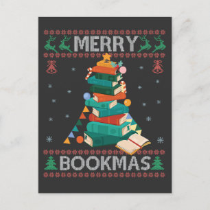 Prettig Boekfeest Grappige Lelijke Kersttrui Bibli Uitnodiging Briefkaart