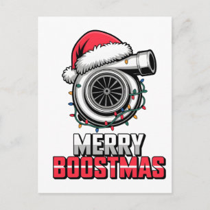 Prettig Boostfeest Boost liefhebber Kerstman Turbo Briefkaart