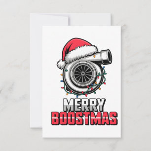 Prettig Boostmas Boost liefhebber Kerstman Turbo K Bedankkaart