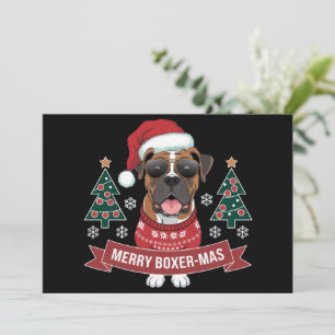 Prettig Boxer-feest Schattige Boxer Hond Liefhebbe Feestdagenkaart