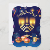 Prettig Chanukka Feest der Lichten Kaart (Voorkant)