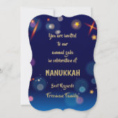 Prettig Chanukka Feest der Lichten Kaart (Achterkant)