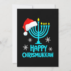 Prettig Chrismukkah 2022 Gelukkig Hanukkah Kerstmi Feestdagenkaart