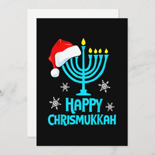 Prettig Chrismukkah 2022 Prettig Hanukkah Kerstdag Feestdagenkaart (Voorkant / Achterkant)