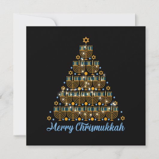 Prettig Chrismukkah 2022 Prettig Hanukkah Vrolijk Kaart (Voorkant)